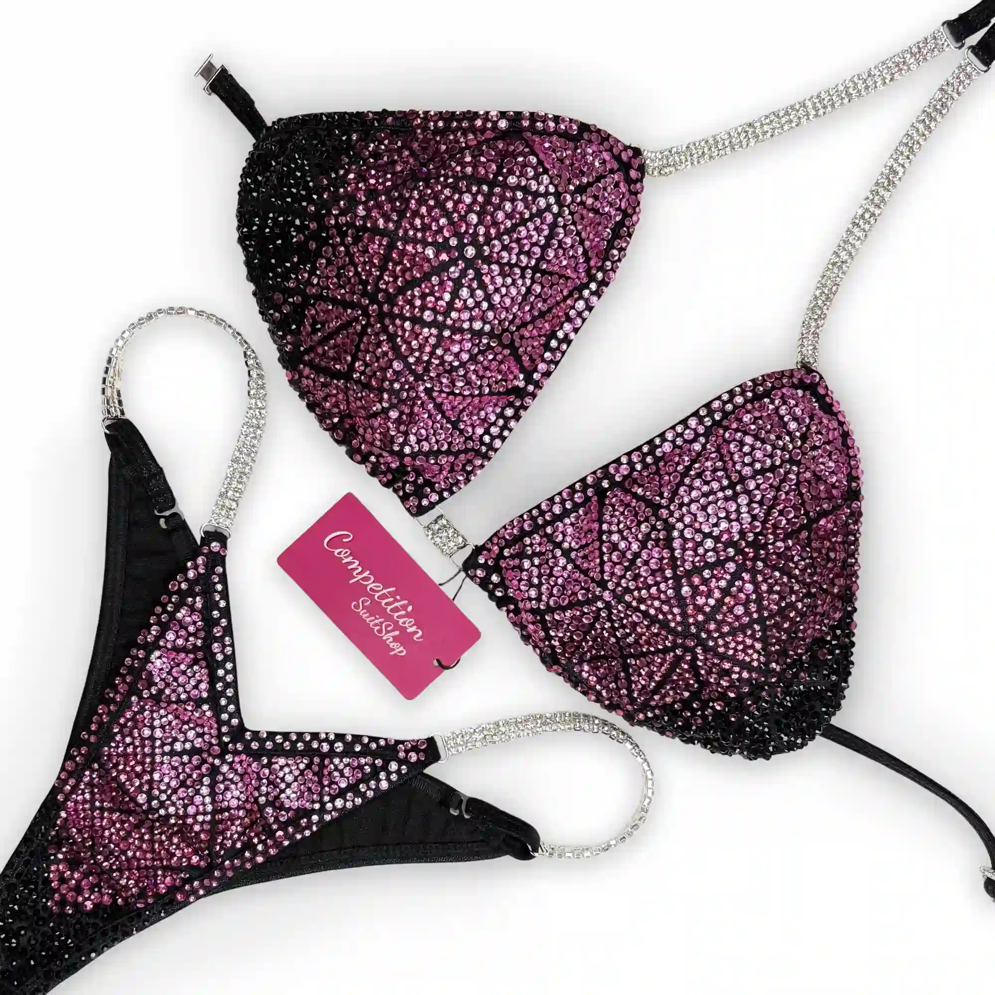Rose & Black Obsidian Competition Bikini BM230-1